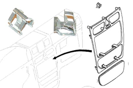 Mercedes G500 Central Console Cover Clip.